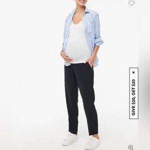 Jcrew Black Jamie Maternity Pants, size 16.